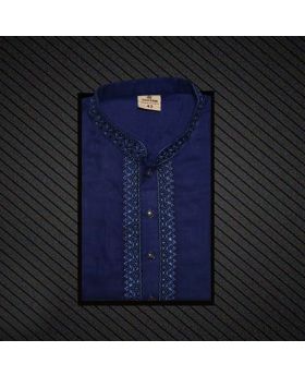 Indian Fabrics Semi Long Panjabi-106251
