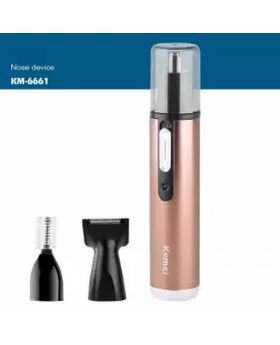 KEMEI KM-6661 3-In-1 Electric Nose Shaver Ear Hair Trimmer Rechargeable Beard Removal Tool Ear Nose Hair Clipper
