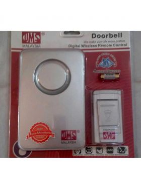 UMS Digital Wireless Remote Control Doorbell-White