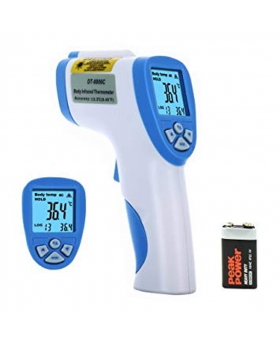 Non Contact Digital Infrared Thermometer - White and Blue
