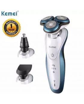 KM-7000C 3 In 1 Rechargeable Shaver - Blue