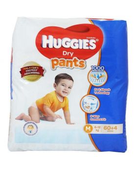 HuGGIES Dry Pant System Malaysia= 6-12 M 60+4  