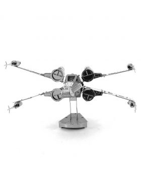 X-wing Warplane Metal 3D Puzzle - Silver