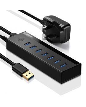 Ugreen 40523 Black Port USB 3.0 HUB （5V Power Supply） UK 