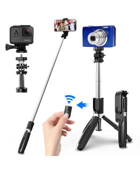 Flexible 2 in 1 Selfie Stick Tripod Bluetooth Selfie Stand