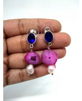 Pink & Blue Color Joypuri Earring