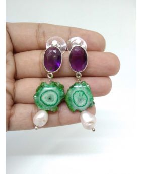 Green & Purpel Color Joypuri Earring