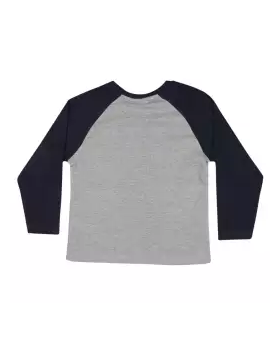 Black and Gray Long Sleeve Cotton T-shirt For Boys 04
