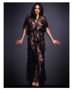 95% Polyester + 5% Spandex Spellbound All of Lace Nightgown