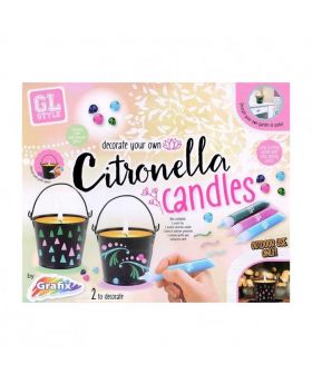 Grafix Decorate Your Own Citronella Candles - Multicolor