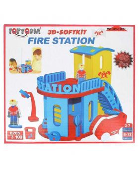 3D Soft Kit Fire Station Toy - Multicolor