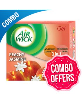 Airwick Peachy Jasmine Air Freshener Gel 50 gm ( 5 Pack Combo)