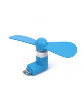 Micro Mini USB Electric Fan Chic Phone Cooling For Android Phone-Blue
