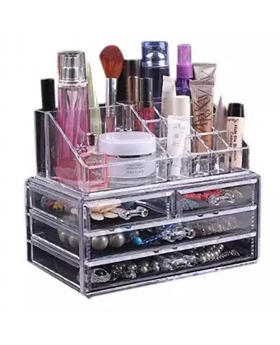 Cosmetics Organizer Box - Silver