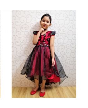 Black/Pink Tissu Party dress for girls