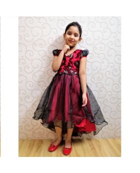 GIRLS NEW  RED  COLUR PARTY DRESS 