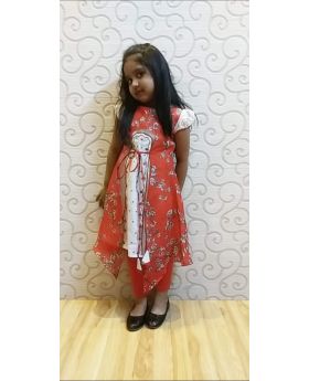 GIRLS NEW RED COLUR PRINTED TOPS