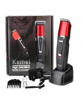 KM-1008 Rechargeable Electric Hair Clipper &Trimmer - Black and Red
