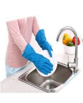 Half Hand Kitchen Gloves one Pair - Blue
