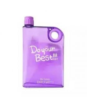 Notebook Water Bottle - 380ml - Purple