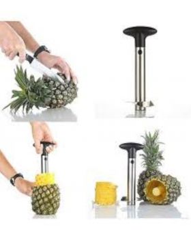 Pineapple Corer, Slicer and Peeler - Silver and Black