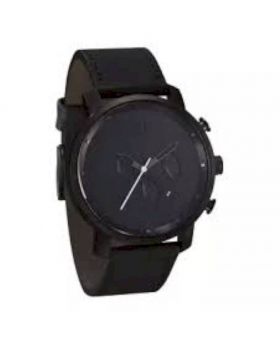 Black Strap Leather Watch For Men