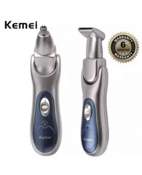 KM-503 Genius Rechargeable Electric Nose Trimmer – Silver and Blue