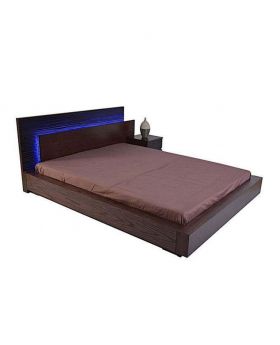 Canadian Oak Veneer solid Wood Bed - Lacquer Polish