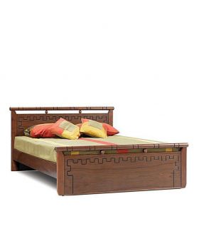 Canadian Oak Veneer Wood 5/7 feet Bed - Lacquer Polish