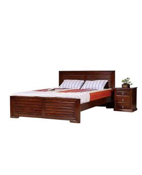 Canadian  polish Oak Veneer Wood Bed - Lacquer Polish