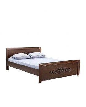 Canadian Full Oak Veneer Wood Bed - Lacquer Polish
