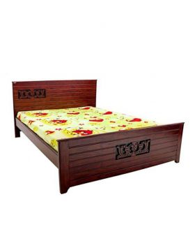 Canadian Oak Veneer Wood Bed - Full Lacquer Polish