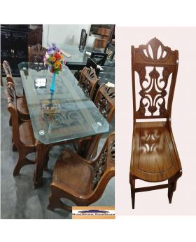 DI-53 - Dining Table With 6 Chair - Brown