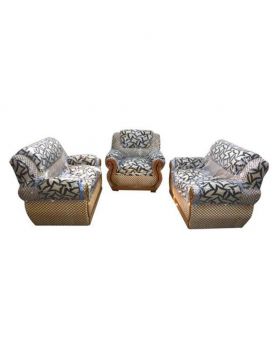 SA 362 - Malaysian Process Wood Nice Design Sofa Set - 2+2+1= 5 seat - Brown