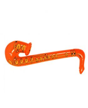 Plastic Toy Inflatable Saxophone - Orange