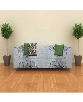 High quality White Ash Color GEOMetric Print With Sofa Cover-1 Yards