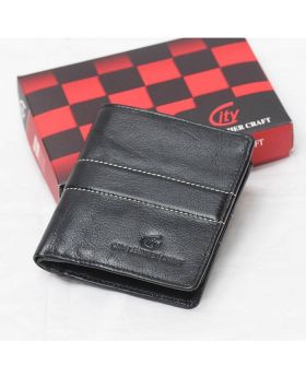 Leather Wallet For Gents-Black & Chocolate Color
