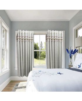 Curtain for Door Windows-Navy Blue 1pc