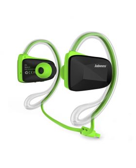 Jabees BSport Bluetooth V4.1 Sweatproof Waterproof Sports Stereo Headphones with NFC ATPX for Running Jogging And Earhook - Green