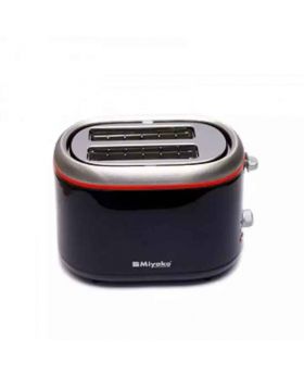 Miyako 2 Slice Bread toaster (KT-3001-EV) Metal Black