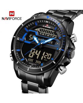 NAVIFORCE 9124 Men Watches Top Luxury Brand Men's Leather Waterproof Quartz Watch Male Military Sport Wrist Watch Relogio Masculino