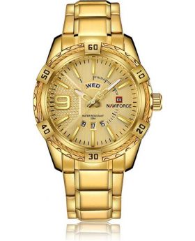 NaviForce NF9117S Date/Day Function Analog Watch - Royal Gold 