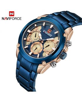  NAVIFORCE 9135 Dual Display Digital Watch Leather Band Chronograph Waterproof Mens Watches