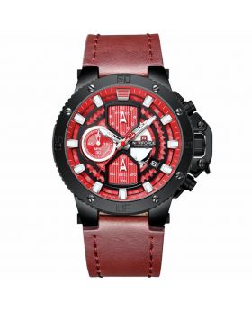 Naviforce 9159 Brown Rose Gold-Luxury Brand Men's Watches Watch Men Clock Military Leather Sports Watches Quartz Chronograph Wristwatches saat