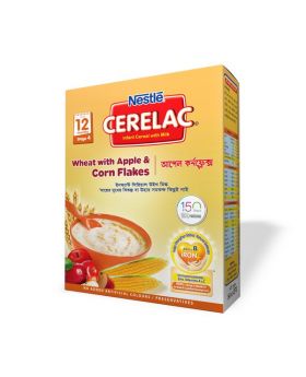 Nestle Cerelac 4 Wheat & Apple Corn Flakes (12 months +) BIB 400 gm