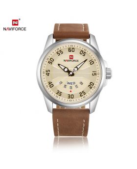 NAVIFORCE 9160 Watch Men Top Brand Luxury Digital Analog Sport Wristwatch Military Genuine Leather Male Clock Relogio Masculino