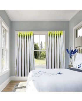 Curtain for Door Windows- Maroon white print tissue 1pc
