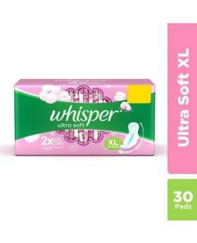whisper ultra soft xl plus sanitary pads 30 count