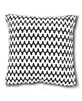 Polly Filler Cushion & Cotton Cover Set - White & Black