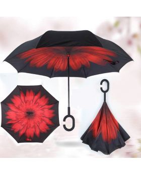 Super Quality 3D C-Hooked Inverted Umbrella - Mixed Color
